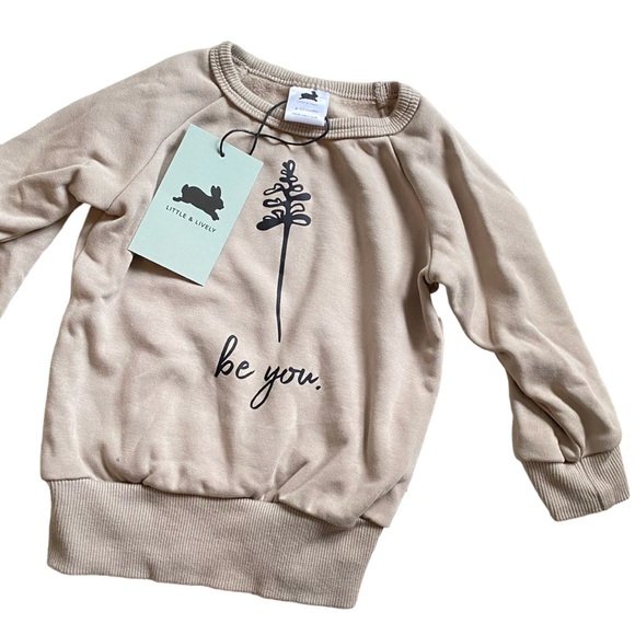 Little & Lively | 6-12m Beige Crew - Picture 1 of 2